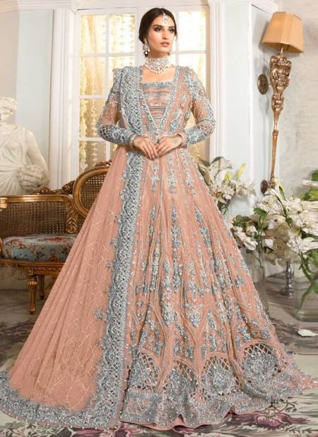 Peach Colour KF 115 New Latest Designer Heavy Butterfly Net Exclusive Pakistani Salwaar Suit Collection 115 C